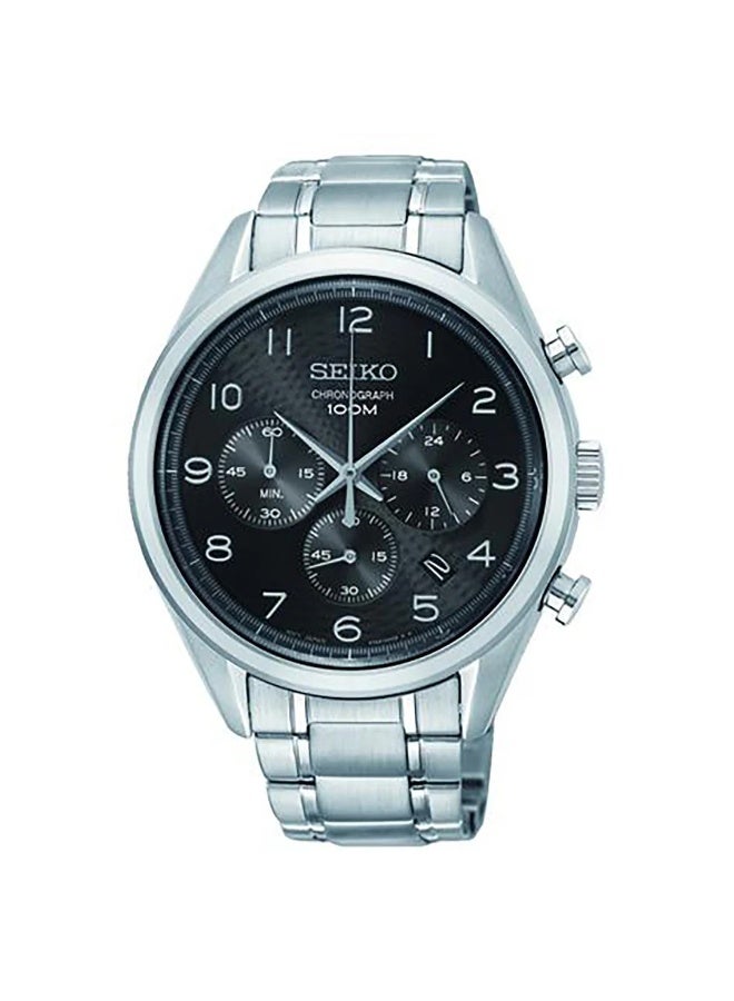 سيكو Analog Chronograph Men’s Watch SSB295P1, 42.5 mm Black Dial, Silver Stainless Steel Bracelet, 100 m WR - Image 1